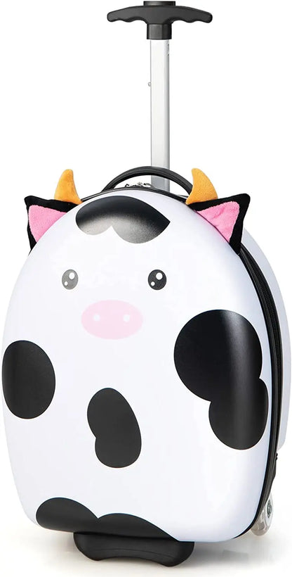 16-Inch Kids Carry-On Luggage with LED Light-Up Wheels & Waterproof Hard Shell