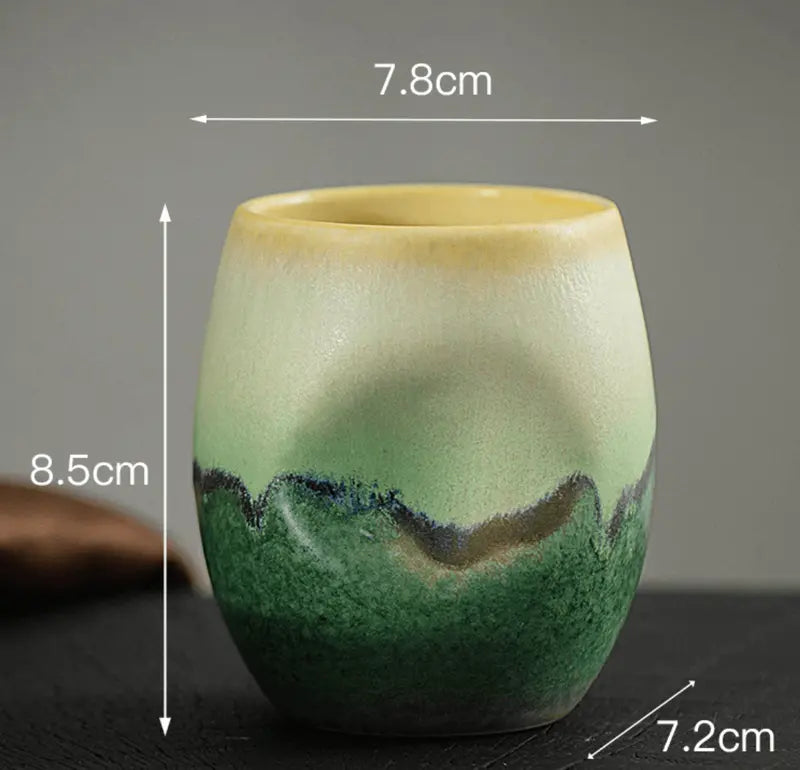 Zonema Natural-Glaze Ceramic Espresso Mug  Handcrafted Matte Finish