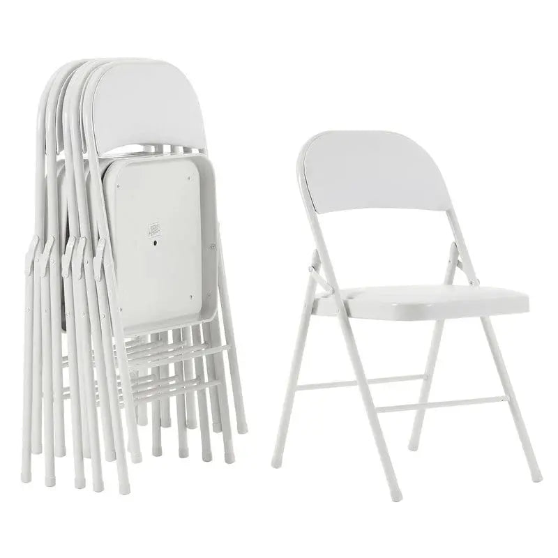Elegant Foldable PVC-and-Iron Convention Chairs  Lightweight White Event Seating for Exhibitions