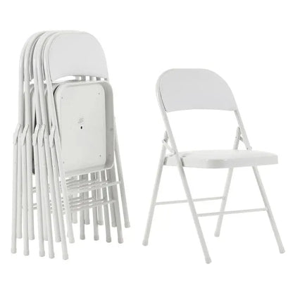 Elegant Foldable PVC-and-Iron Convention Chairs  Lightweight White Event Seating for Exhibitions
