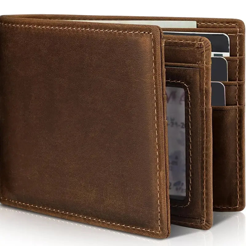RFID-Blocking Bifold Wallet for Men  Slim &amp; Secure Card Storage
