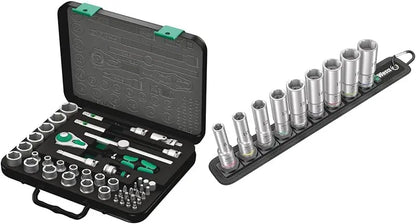 Wiha 43-Piece 3/8″ Metric Ratchet Set  Model 5003594001, Includes Zyklop 8100 SB 2 Tools