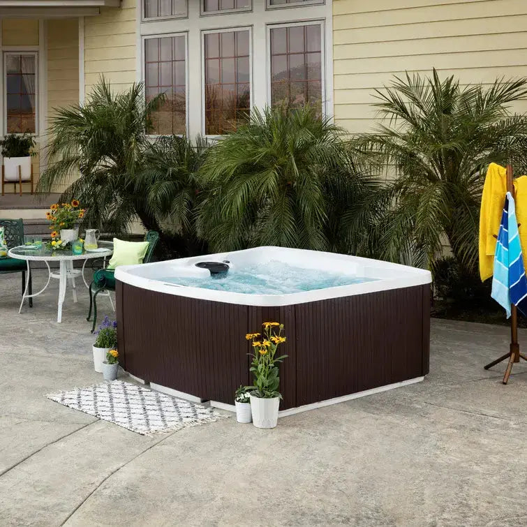 Lifesmart Leganza 6-Person Hot Tub — Rectangular 90-Jet Spa with Ozonator Sanitization