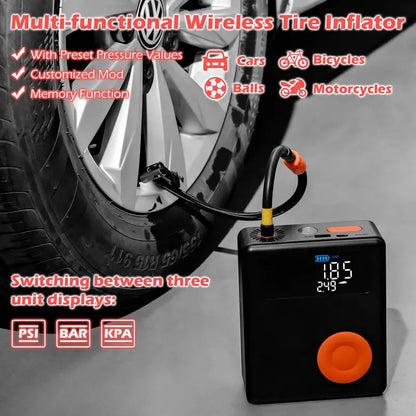 All-in-One Car Jump Starter Featuring Integrated Air Compressor and USB Charging Ports