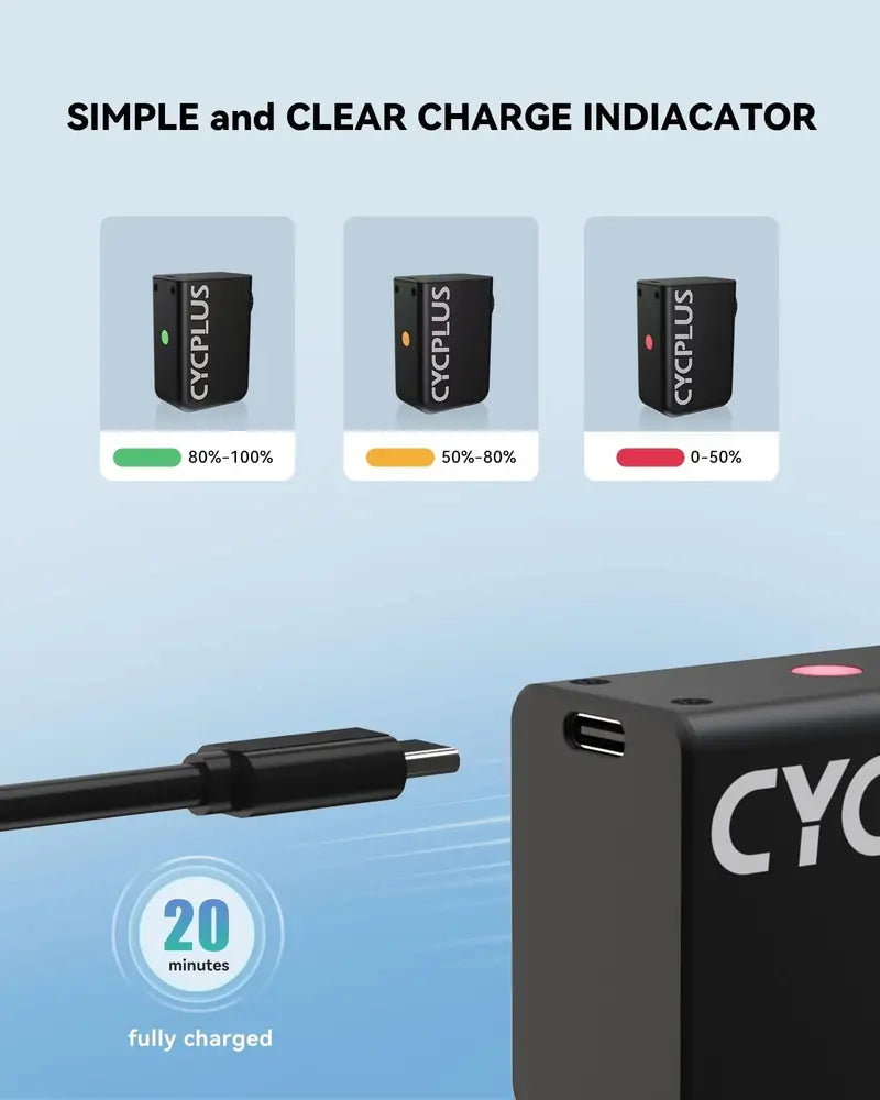 CYCPLUS Ultra-Mini 100PSI Electric Bicycle Pump, Portable & Rechargeable with Dual Valve Compatibility
