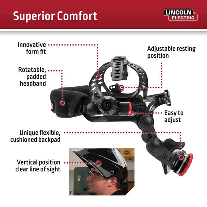 Lincoln Electric Extra-Large Auto-Darkening Welding Helmet  HD Lens Technology
