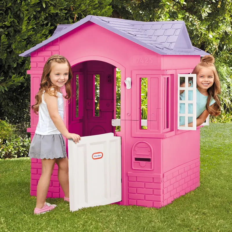 Little Tikes Cape Cottage House, Pink  Pretend Playhouse for Girls Boys Kids 2-8 Years Old