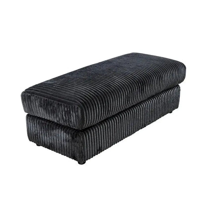 Modular L-Shaped Corduroy Sectional Sofa  Oversized 6-Piece Configurable Set