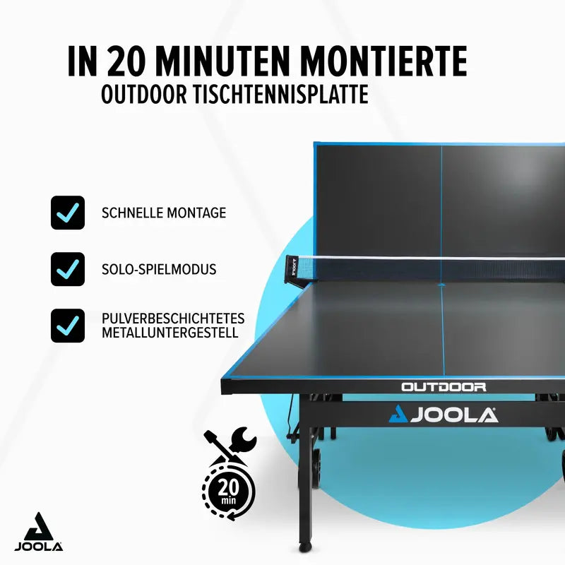 JOOLA J500A All-Weather Outdoor Table Tennis Table  Tournament-Grade, Foldable, Weather-Resistant Surface