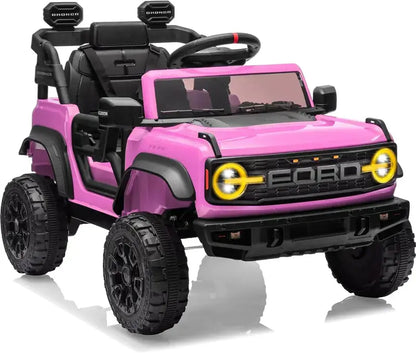 Kids’ Pink Ride-On Electric Truck  Battery-Powered Toy Car with Realistic Driving Features