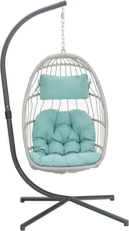 Yechen Indoor-Outdoor Egg Chair — Lightweight Wicker Hanging Swing for Living Spaces or Decks