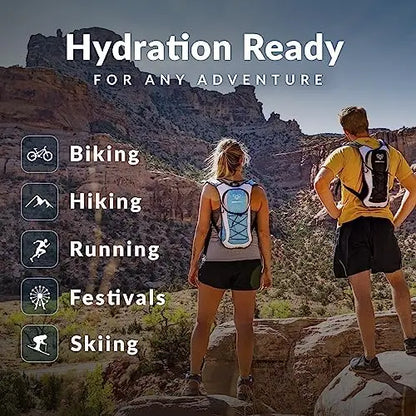 Road Runner 12L Hydration Backpack  2L Water Bladder for Hiking, Running, Biking, Raves