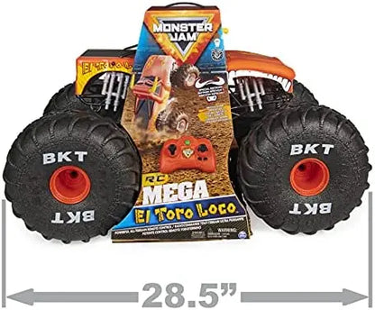 Monster Jam Mega Grave Digger All-Terrain RC Monster Truck with Lights, 2.4GHz Controller, 2ft Long