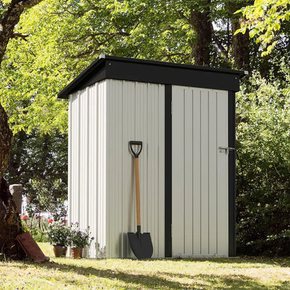 Devoko Lockable Steel Garden Shed  Corrosion-Resistant Outdoor Storage House for Tools and Equipment