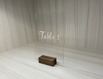 Modern Acrylic Table Number Signs for Events