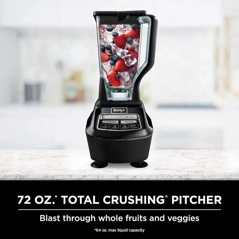 Ninja BL770 Mega Kitchen System  1500W Blender & Food Processor with 72oz Pitcher, 64oz Bowl, and To-Go Cups