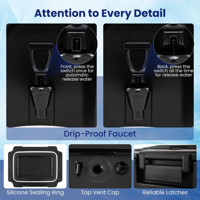 13.2-Gallon Insulated Beverage Dispenser for Parties & Events