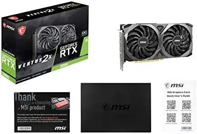 MSI Gaming RTX 3060 12GB GDDR6 15 Gbps HDMI/DP PCIe 4.0 Torx Twin Fan Ampere OC Graphics Card