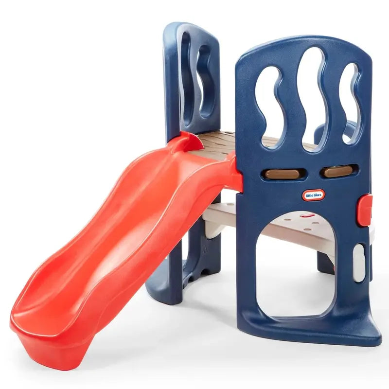 Hide-and-Slide Kids’ Climber & Slide  Blue and Red Indoor/Outdoor Play Structure for Ages 26