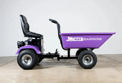 Heavy-Duty Rat Barrow Utility Cart  Black Powder-Coated Steel Frame