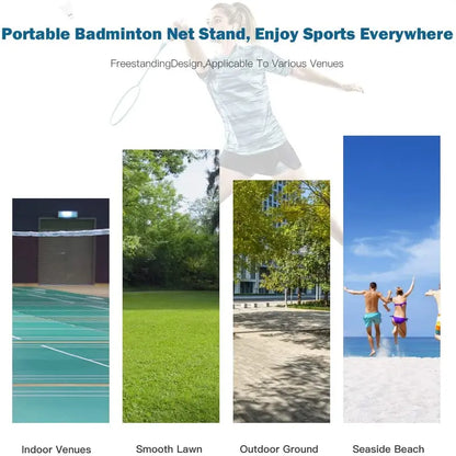 Multi-Sport Portable Net  Adjustable for Badminton, Pickleball, Volleyball, Tennis & Training