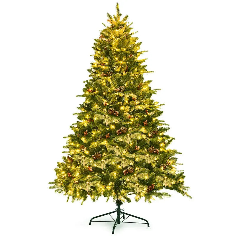 6.5-Foot Snow-Flocked Artificial Christmas Tree  Full-Bodied Faux Pine with Frosted Finish