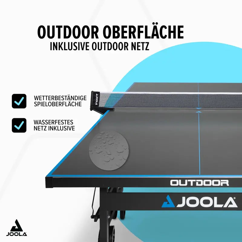 JOOLA J500A All-Weather Outdoor Table Tennis Table  Tournament-Grade, Foldable, Weather-Resistant Surface