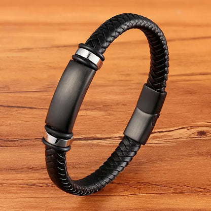 Contemporary Men’s Leather Wrap Bracelet