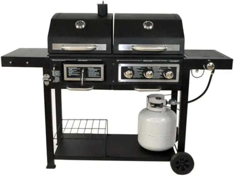 Dual-Fuel Grill: Charcoal + Propane Combination Cooking System for Versatile Outdoor Grilling