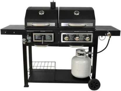 Dual-Fuel Grill: Charcoal + Propane Combination Cooking System for Versatile Outdoor Grilling