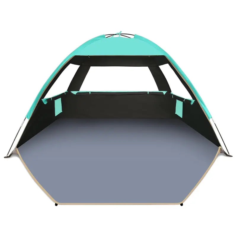 Lightweight Beach Shade Tent with Ventilated Mesh Windows & Compact Carry Bag