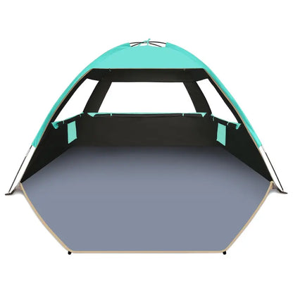 Lightweight Beach Shade Tent with Ventilated Mesh Windows & Compact Carry Bag