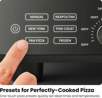 Chefman 12″ Indoor/Outdoor Electric Pizza Oven, 800°F, 6 Presets, Stone & Peel Included