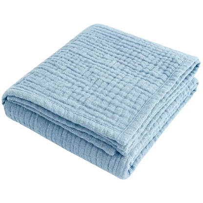 All-Season Muslin Cotton Blanket  Lightweight, Packable & Ideal for Travel or Lounging