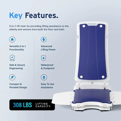 AYDMED 2-in-1 Electric Lift Recliner Chair  Waterproof Design, 308 lb Capacity, Zero-Gravity Support