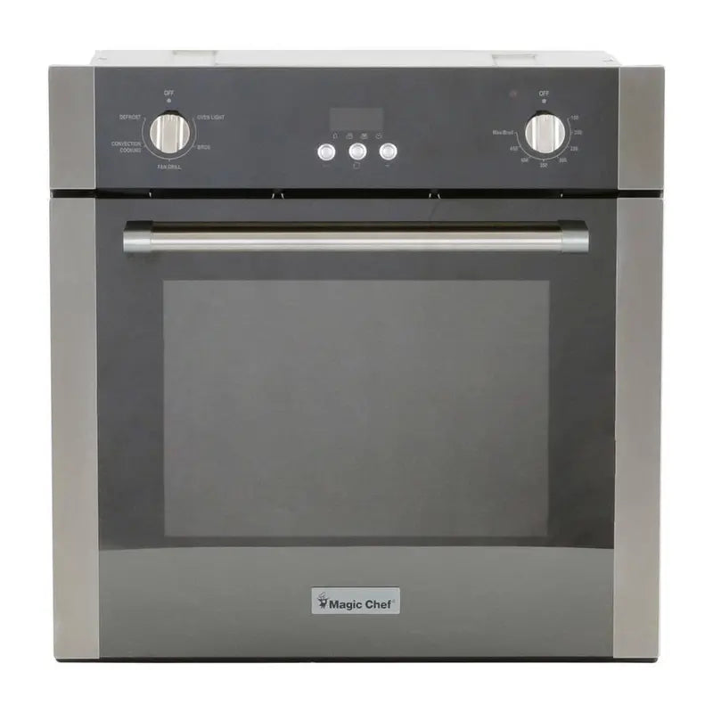 Magic Chef 24 in. 2.2 cu. ft. Single Electric Wall Oven with Convection in Stainless Steel MCSWOE24S