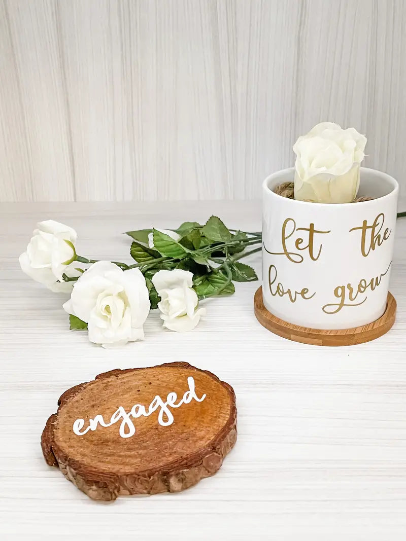Personalized Ceramic Planter with Custom Text or Design