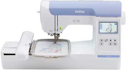 Brother PE800 Computerized Embroidery Machine, 5″x7″ Area, LCD Screen, 138 Designs, 11 Fonts, USB Port