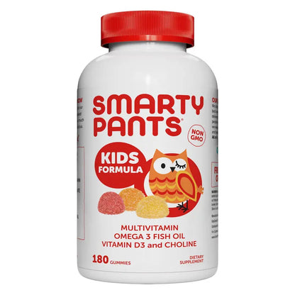 SmartyPants Kids Multivitamin Gummies  180 Count, Daily Support Formula