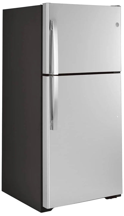 GE 21.9 Cu. Ft. Fingerprint Resistant Stainless Steel Garage Ready Top-Freezer Refrigerator