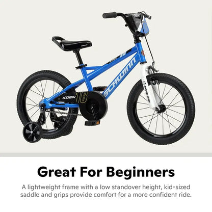 Schwinn Koen & Elm 16-Inch Kids BMX Bike, SmartStart Design, Adjustable Saddle, Training Wheels