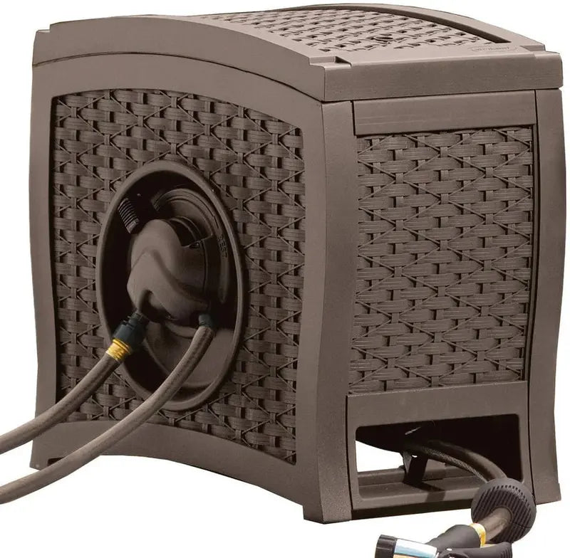 Suncast Aquawinder Java Hose Reel  Lightweight, Water-Powered, Hands-Free Retractable Garden Reel