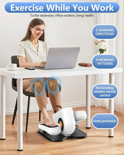HJDFGSS Electric & Manual Under Desk Elliptical Exerciser with Auto/Manual Modes, Intelligent Control Panel, Quiet Operation, Non-Slip Pedals