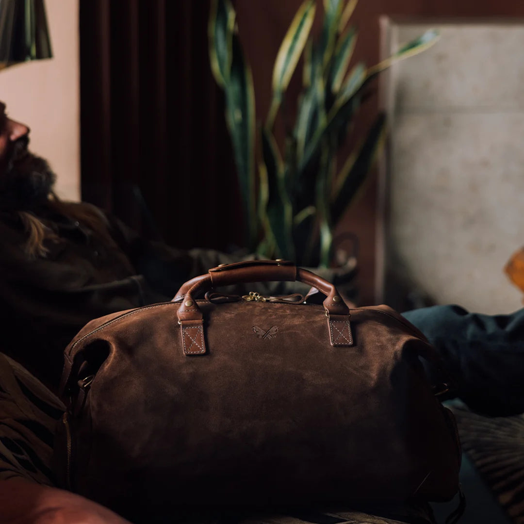 Suede Weekender - Tobacco Brown