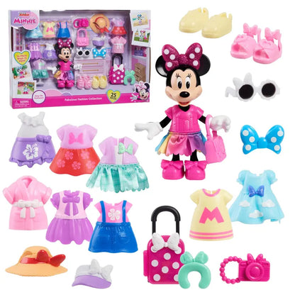 22-Piece Disney Junior Minnie Mouse Fashion Doll Set with 9 Outfits & Accessories for Toddlers