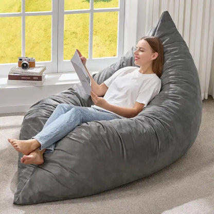 Hobestluk 3-in-1 Convertible Bean Bag  Floor Cushion, Lounger, or Seating Sofa