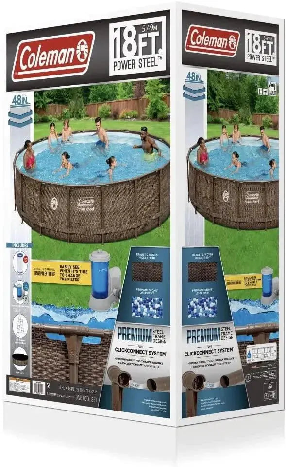 Coleman Power Steel 18 x 48 Above-Ground Swimming Pool Kit
