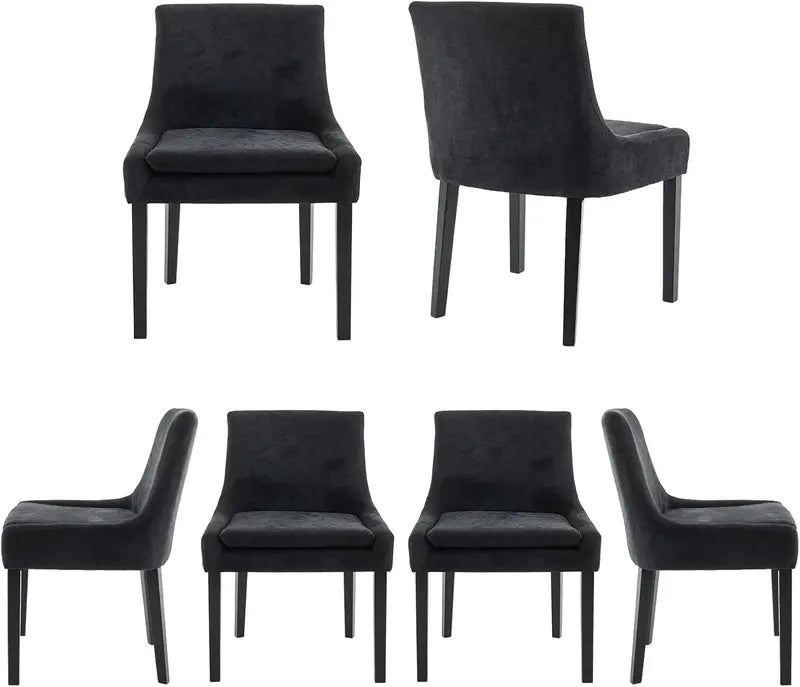 Wingback Fabric Dining Chair Set (2-Piece)  Tufted Beige Chairs for Dining Room, Kitchen, or Living Area