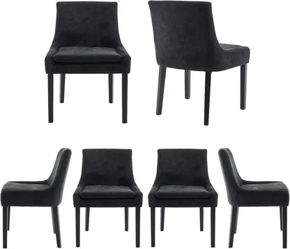Wingback Fabric Dining Chair Set (2-Piece)  Tufted Beige Chairs for Dining Room, Kitchen, or Living Area