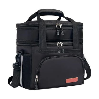16L Insulated Lunch Tote with Segregated Compartments and Adjustable Shoulder Strap